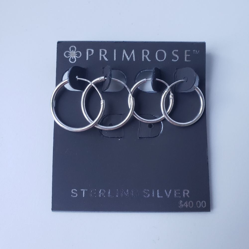 Sterling Silver Infinity Hoops